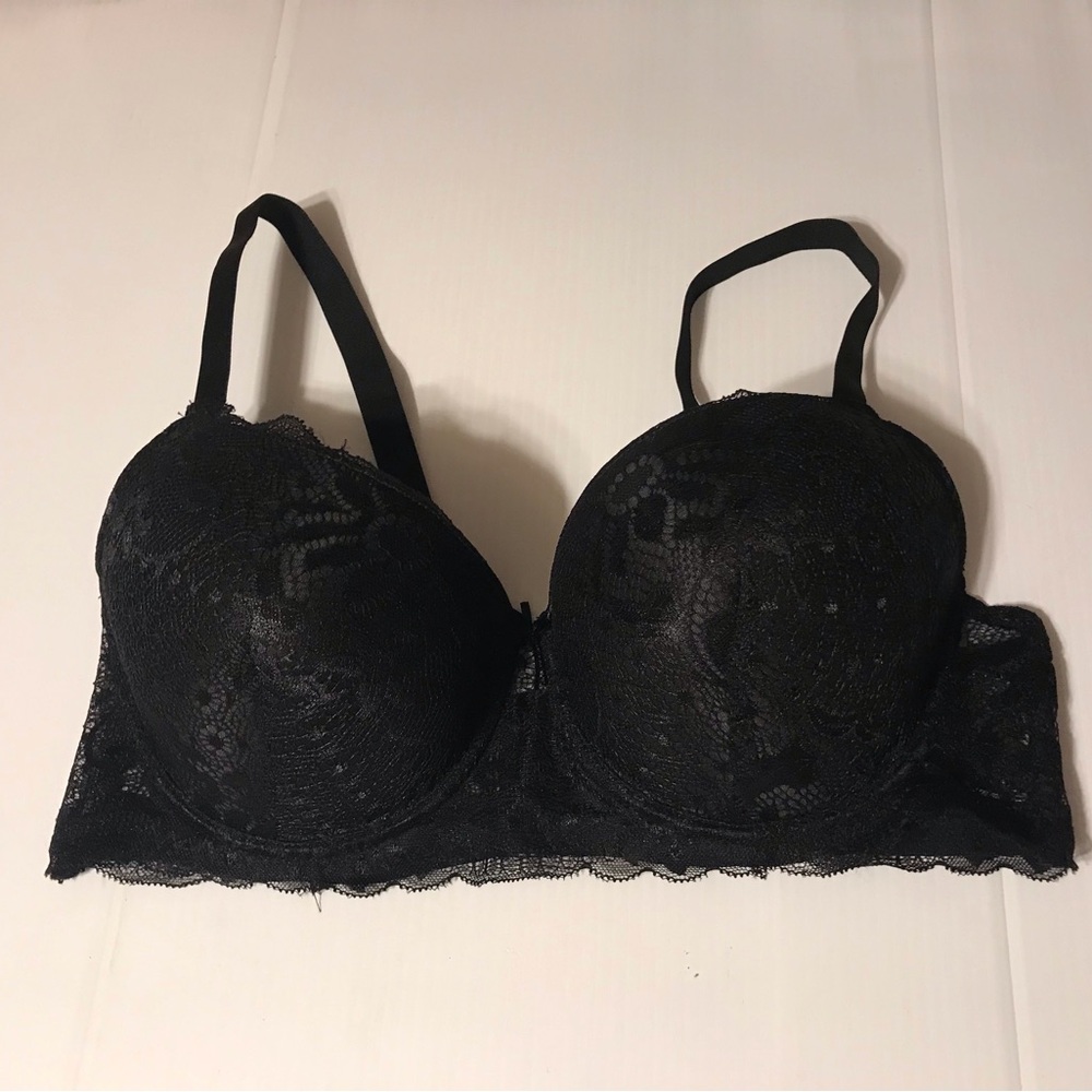 Inner Sense black lace padded underwire bra size 40D